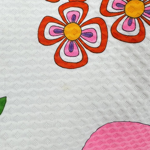 NEIMAN MARCUS Vintage 60s Dress Womens XS Small Off White Floral Print Mod Shift - Picture 15 of 16